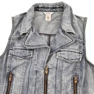 Candies's Denim‎ Vest Womens Large Full Zip Vintage 90's Britney Spears Style